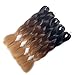 MSHAIR Ombre Jumbo Braiding Hair Extension Synthetic Kanekalon Fiber for Twist Braiding Hair Black/Dark Brown/Light Brown Color 24 Inch 5 Pieces/lot