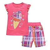 Jobakids Little Girls Short Set Summer Cotton Clothing set