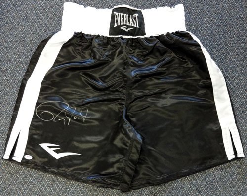 Roy Jones Jr. Autographed Black Everlast Boxing Trunks PSA/DNA