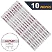 HAUTMEC Hacksaw Replacement Blades BI-METAL (10 Pack) High Speed Steel Grounded Teeth 18 TPI x 12" Length 0.025" Thick x 1/2" Width HT0016-CT