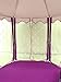 Pericross Snowflake Veil Hexagon Princess Play Tent with Aluminum Alloy Frame and 33ft 100 Diodes AA Battery Powered Brass Wire Lights (Violet)