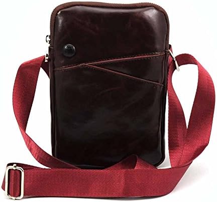 Padwa Lifestyle PU Leather Pouch Carrying Bag Sleev Cover Case with Shoulder Strap Zipper for iPad MIni 2 / iPad Mini 3 and 7 to 7.9 Inch Tablet (Red)
