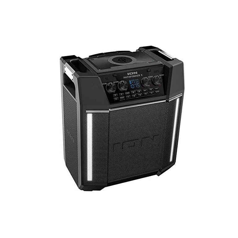 ION Pathfinder 3 Bluetooth Portable Speaker with Wireless Qi Charging