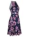 OUGES Women's Halter Neck Floral Summer Casual Sundress(Floral-05,S)