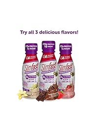 SlimFast Advanced Nutrition Creamy Chocolate Shake – Ready to Drink Meal Replacement – 20g of Protein – 11 fl. oz. Bottle – 4 Count