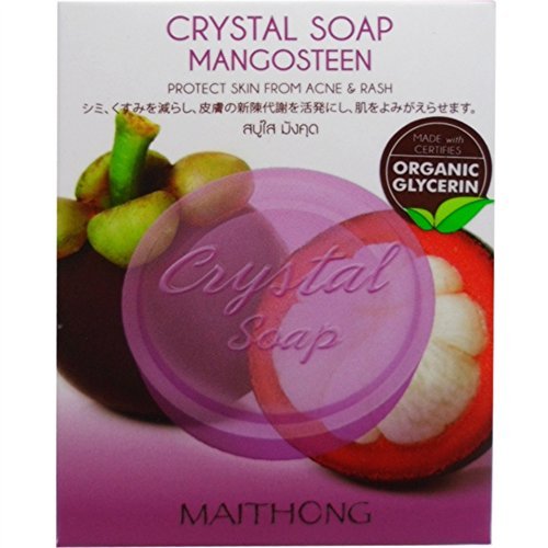 Mangosteen Organic Crystal Glycerin Soap, Protects from Acne & Rash, 70g