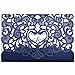 Wedding Invitation Card 50 pack, FOMTOR Laser cut Wedding Invitations Kit With Blank Printable Paper and Envelopes Navy Blue