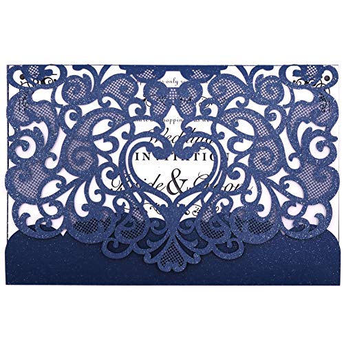 Buy Wedding Invitation Card 50 Pack FOMTOR Laser Cut Wedding 