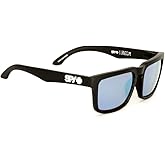 Spy Helm Sunglasses Matte Black Happy Bronze with Light Blue Spectra Lens
