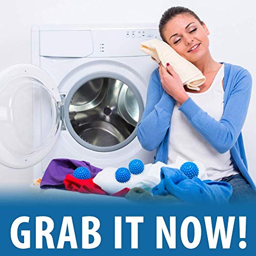 Laundry Dryer Balls Non-Toxic Replace Liquid Fabric Softener and Dryer Sheet Reduce Drying Time, Alternative Wash Ball for 1000 Washing with Eco-Friendly Hypoallergenic Anti-Static - Thumbnail 6