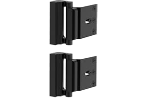 TOYFUL 2 Pack Door Reinforcement Locks with 8 Screws, Home Security Door Lock for Toddler, Childproof Door Lock Night Lock Withstand 800 Lbs (Black)