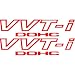 [#129] FLA 2X Red Toyota VVT-I DOHC Stickers Vinyl Decals VVTI TRD Supra JDM Celica