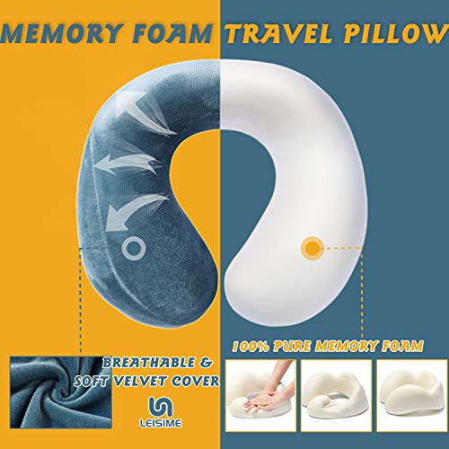 4 LEISIME+Travel+Pillow+Memory+Support