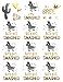 Bachelorettesy Wedding Temporary Tattoos 6 Sheets Bride Bachelorette Stickers 100+ Metallic Gold Tattoos for Bridal Party, Bachelorette Trip, Bridal Shower Party Decorations, Party Favors (Nina)