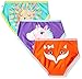 ZOOCCHINI Girls Organic Panty Set - Calypso Multi, Ages 2 to 6 Years, 100% Organic Cotton, 3 Pack
