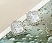AnaZoz Jewelry 18K Gold Plated Square Stud Earring Rose Gold Plate/Platinum Plated SWA Elements Austrian Crystals Earrings