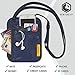 VENTURE 4TH Slim Passport Holder Neck Pouch with RFID Blocking Travel Neck Wallet and a Nylon Lining (Navy)