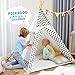 OlarHike Teepee Play Tent for Kids, Girl and Boy, Durable Baby Toddler Tents with Window, Colorful Lights, Flag, Carpet, Non-Slip Base