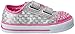 Skechers Kids Twinkle Toes Shuffles Sweet Steps Light-Up Sneaker ,Silver/Hot Pink,8 M US Toddler
