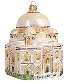 Pinnacle Peak Trading Company Taj Mahal India Polish Mouth Blown Glass Christmas Ornament Decoration