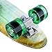 Skateboards - ENKEEO 22 Inches Complete Skateboard Cruiser Plastic Banana Board with Bendable Deck and Smooth PU Casters for Kids Boys Youths Beginners, 220 Ibs.Star