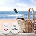 SerialDrinkers Mr & Ms Fun German Food Grade Silicone Wine Glass Dual Pack, 2 Pieces Of Romantic, Unbreakable, Versatile, Lightweight 12 Oz Cups, Non-toxic And Flexible White Color Glasses