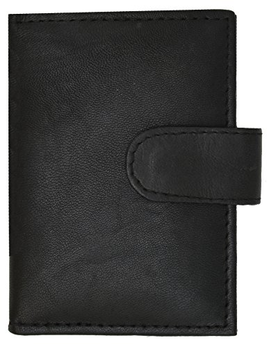 100% Genuine Leather Credit Card Holder Black #570