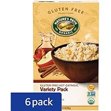 Nature's Path Organic Gluten-Free Instant Hot Oatmeal, Variety Pack, 11.3 Ounce (Pack of 6)