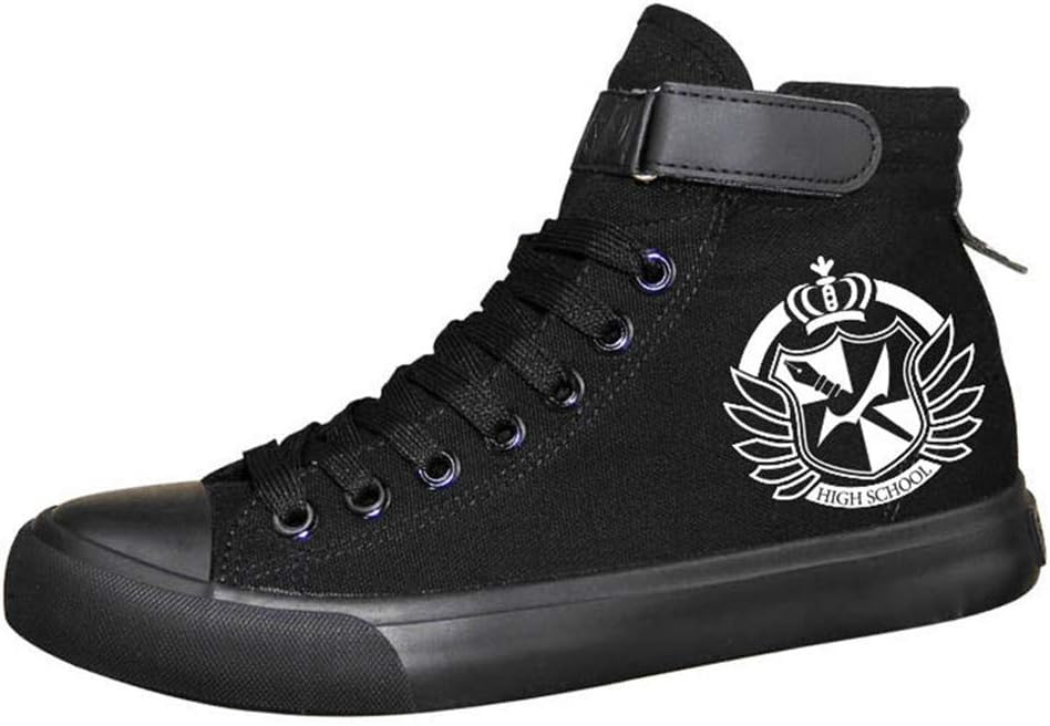 Cosstars Danganronpa Trigger Happy Havoc Anime Unisex High-Top Canvas Shoes Lace-up Pump Trainers Fashion Sneakers Flats Plimsolls