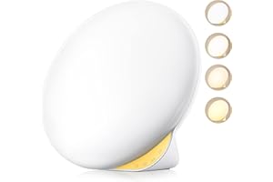 MediAcous Light Therapy Lamp, UV-Free 10000Lux Therapy Light, Sunlight Lamp with 4 Brightness Levels & Color Temperature & Timer, Daylight Lamp with Memory Function, Touch Control & Compact Size
