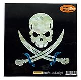 Pirate Skull Inlay Sticker Decal For Guitar & Bass