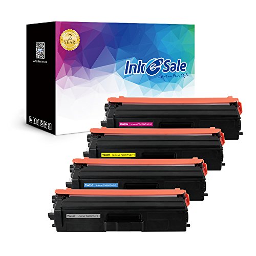INK E-SALE Compatible Toner Cartridge Replacement for Brother TN433 TN431 High Yield (KCMY, 4-Pack), for use withBrother HL-L8260CDW HL-L8360CDW HL-L8360CDWT MFC-L8900CDW MFC-L8610CDW MFC-L9570CDW
