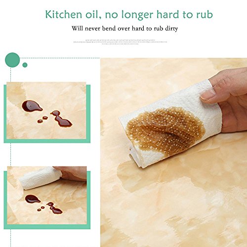 Pawaca Marble Contact Paper,Self-Adhesive Stickers, Waterproof and Moisture-Proof, for Cabinets, Tables and Chairs, Kitchen Cabinets Countertops Ects Home Appliances and Office Decorative Wallpaper - Thumbnail 7