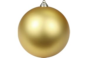 GNFLUS Christmas Ornaments Balls 7.08in Large Christmas Decorations Xmas Tree Shatterproof Big Gold Christmas Ball Ornaments with Hanging Loop for Wedding Holiday Halloween Party Indoor Outdoor Decor