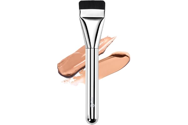 MSQ Flat Foundation Brush,Korean Makeup Brush Ultra Thin Spatula Facial Brush Face Mask Brushes for Liquid Foundation, Blendi