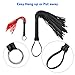 Keria Horse Riding Crop,Soft Faux Leather Harness Handle Riding Crop with Extra Small Black Red One