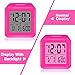Alarm Clock, Digital Clocks,Snooze NightLight Alarm Clocks for Students Back to School, Kids & Teens (Hot Pink)