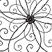 Adeco Black Flower Urban Design Metal Wall Decor for Nature Home Art Decoration & Kitchen Gifts