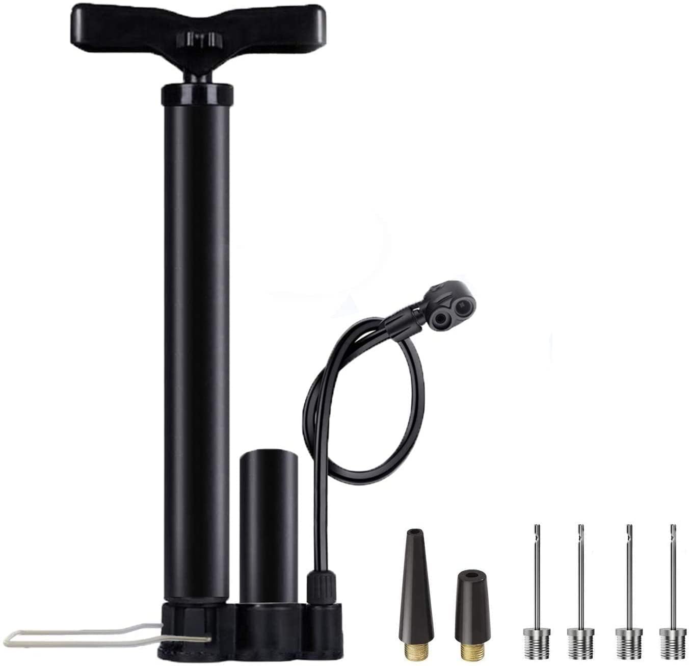 SZSHIMAO Bike Floor Pump, Multi-Purpose Bicycle Pump with Presta & Schrader Valves, Cycling Floor Pump, Bike Pump for all Bikes, Foot Pump for Road Mountain Bikes & Balls