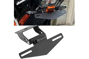 FREAXLL Duke 125 390 Motorcycle License Plate Bracket Holder with Led Light for Duke 125 250 390 2017 2018 2019 2020 2021 2022 2023- Black