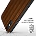 Ringke Flex S Compatible with iPhone X, iPhone 10, Non-Folio Interview Professional PU Leather Style TPU Shock Protection Fingerprint Resistant Qi Wireless Charge Compatible - Brown