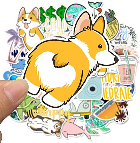 image for Acekar Stickers for Water Bottles, | Big 46-Pack | Cute,Waterproof,Aes