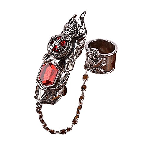 Qinol Unisex Vintage Retro Hitman Reborn Punk Rock Fashion Gothic Long Ring