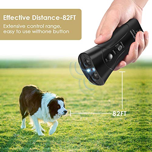 image for InooSky Anti Barking Handheld 3 in 1 Pet LED Ultrasonic Dog Trainer De