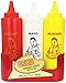 Charcoal Companion Classic Diner Condiment Bottle Set / Ketchup, Mayo, Mustard