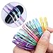 Nail Art Striping Tape Lines 18 pcs Mermaid Candy Color Adhesive Nail Stickers,Rolls Nail Strips Tape Decals for Design Hologram Purple Blue Grey Line Nail Art