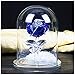 H&D Crystal Enchanted Rose Blue Rose Flower Figurine in a Glass Dome with Gift Box