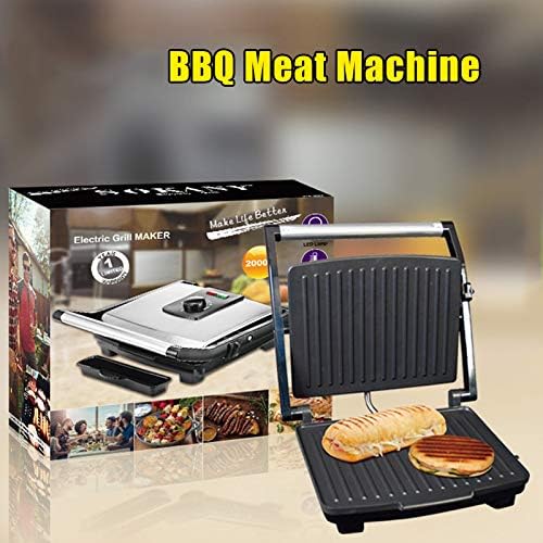 review Nixone Electric Grill Home Indoor Grill Nonstick Sandwich Maker with Nonstick Easy Clean Grids