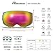 OutdoorMaster Ski Goggles PRO - Frameless, Interchangeable Lens 100% UV400 Protection Snow Goggles for Men & Women (Pink Frame VLT 17% Rose Lens with and Free Protective Case)