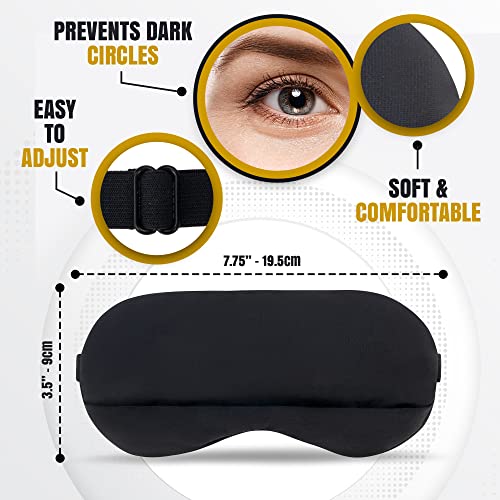 SLEEP FOUNTAIN Anti Aging Silk Sleep Mask for Women, Mulberry Silk Eye